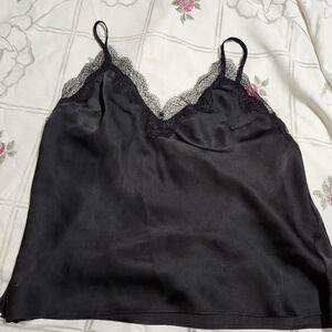 Victoria Secret Black Lace Trim Camisole